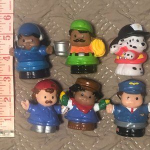 Fisher-Price Little People (6) Workers + Dog